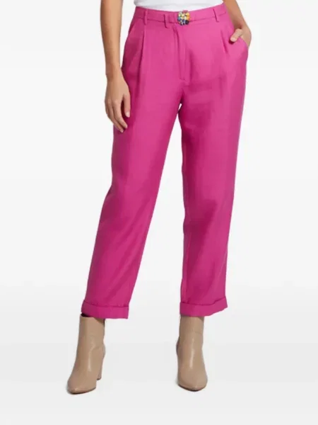Ζωσμένος περικομμένο παντελόνι Ralph Lauren Purple Label μωβ