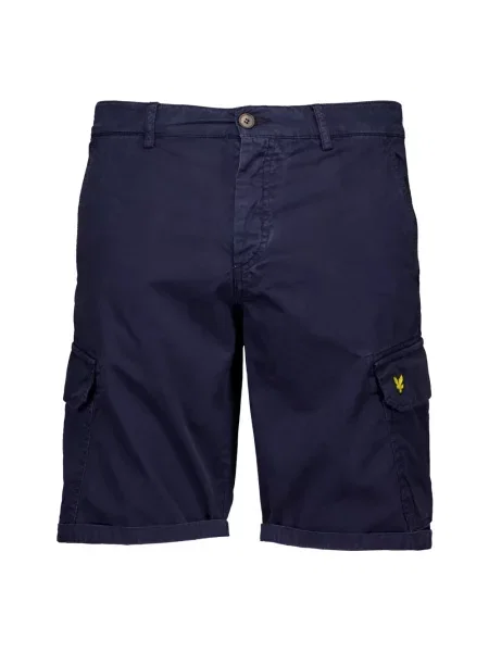 Krótkie szorty cargo Lyle & Scott niebieskie