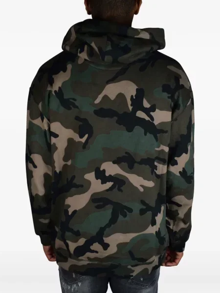 Hoodie Valentino Garavani με σχέδιο παραλλαγής πράσινο