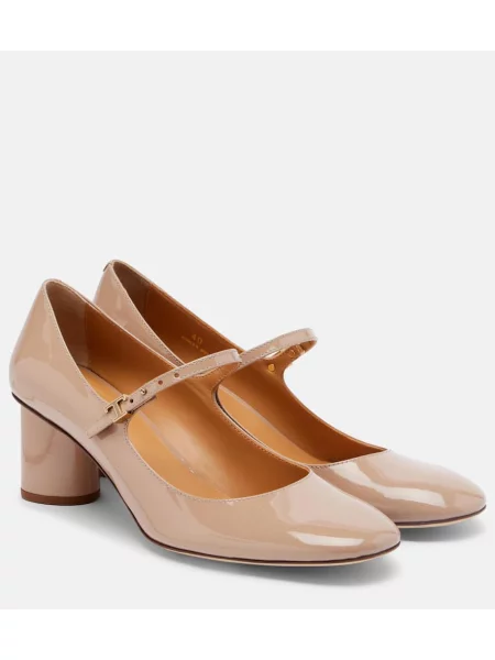 Pantofi cu toc Tod's din piele de lac roz