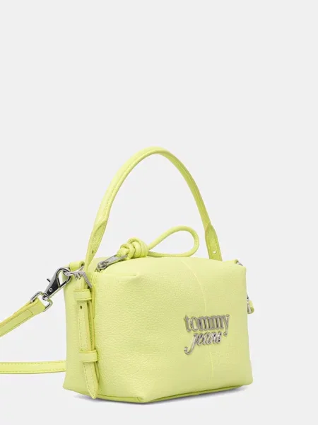 Tommy Jeans Kabelka Metal Logo Crossbody Camera Bag zelená