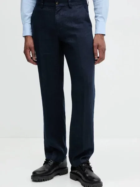 Michael Kors pantaloni din in barbati bleumarin drept