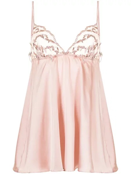 Top Gilda & Pearl cu broderie roz