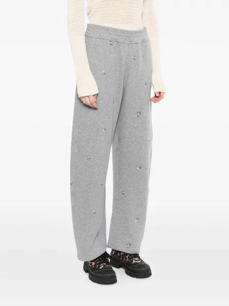 Pantaloni Jnby cu broderie gri
