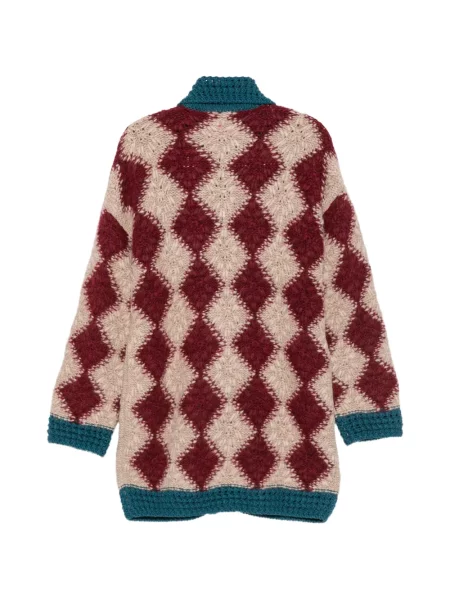 Cardigan La Doublej tricotate cu model argyle