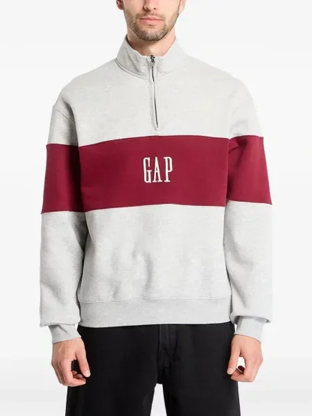Pulover Gap cu broderie gri
