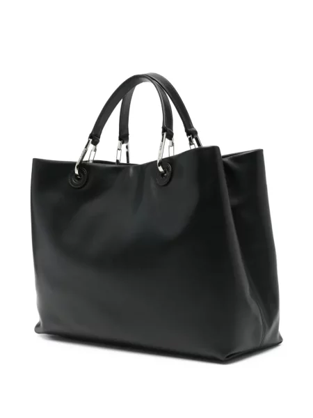 Geantă Emporio Armani cu aplicații negru