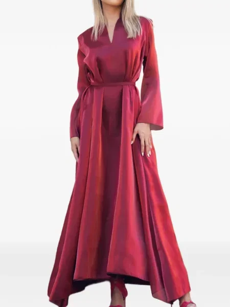 Gulerat rochie maxi Tessitura Body Couture roșu