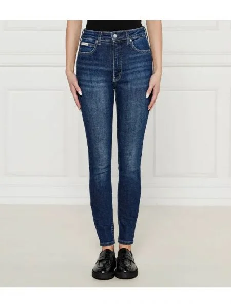 CALVIN KLEIN JEANS Blugi | Skinny fit | high rise albastru