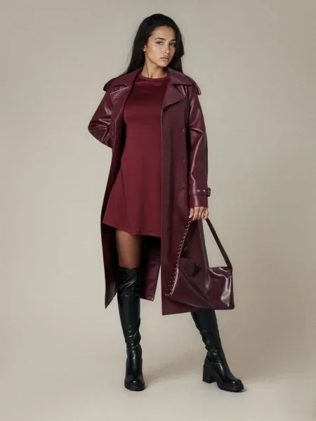 В’язане міні-сукня бордовий