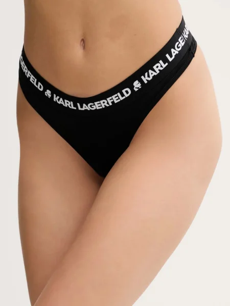 Прашки Karl Lagerfeld LOGO THONG черно