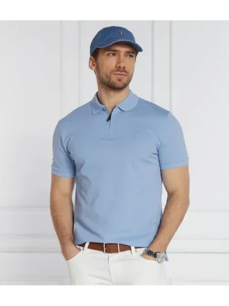 POLO RALPH LAUREN Polo | Custom slim fit plasă stretch albastru