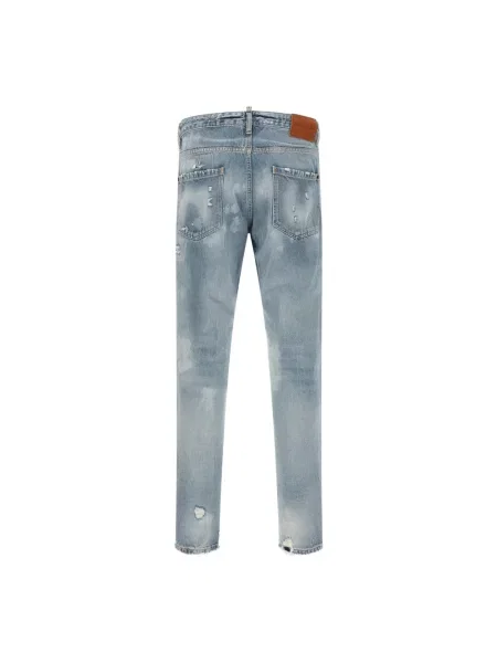 Jeansy Dsquared2 typu teddy niebieskie