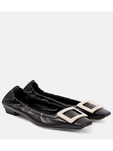 Balerini Roger Vivier din piele negru