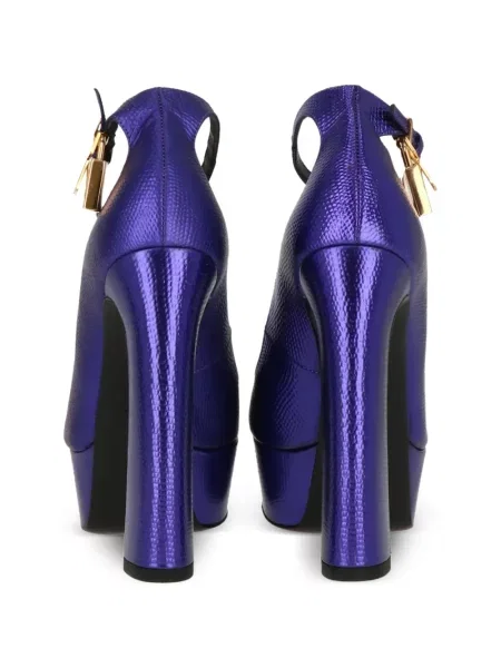 Sandalai Tom Ford su platforma violetinė