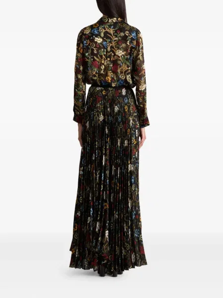Fusta plisata Alice + Olivia plisată negru