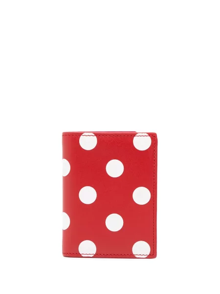 Portofel Comme Des Garçons Wallet cu buline cu imagine roșu