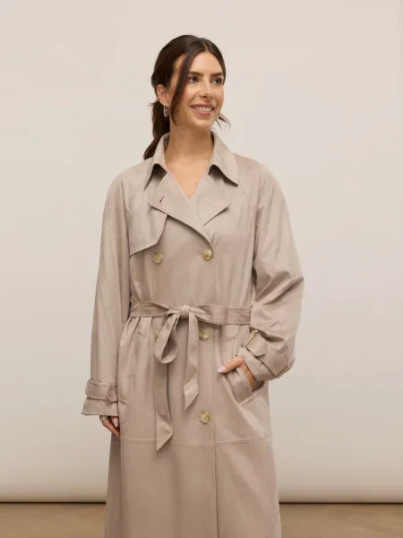 Noar studios Átmeneti kabátok SUEDE COAT taupe
