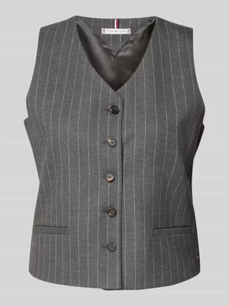 Tommy Hilfiger kamizelka jednorzędowa szary