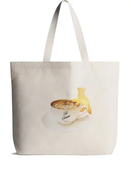 Geantă Café Kitsuné cu imagine