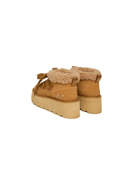 Boty Karl Lagerfeld SKYLAR Lo Pull On Boot hnědé