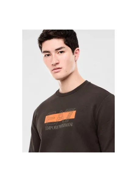 Mikina Emporio Armani Ea7 hnedá