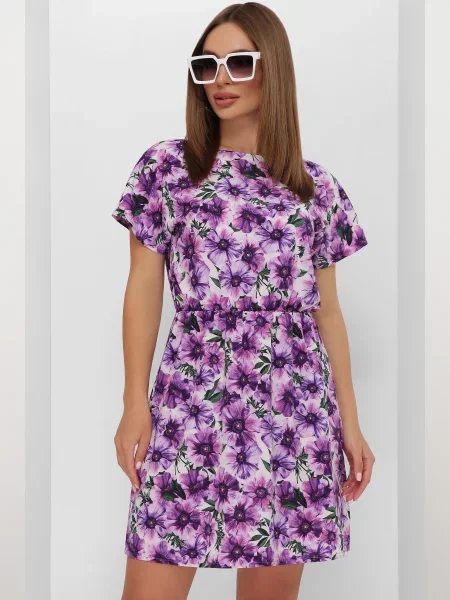 Сукня міні MarSe софтшел фіолетовий