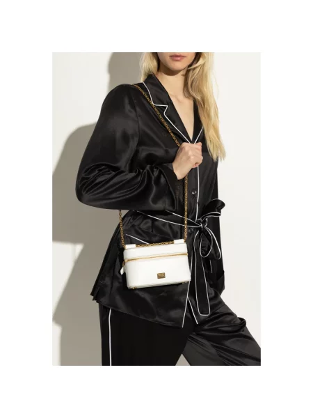 Torebka Dolce And Gabbana skórzana biała