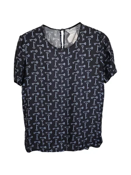 Bluză Max Mara cu imagine albastru