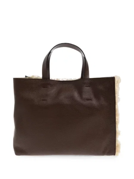 Geantă shopper Marni cu blană