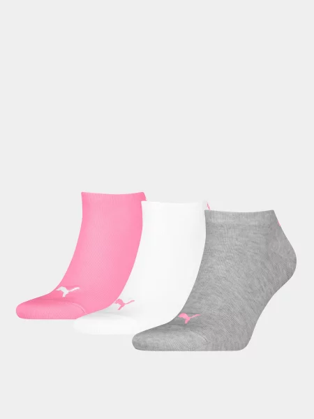 PUMA Unisex Sneaker Plain 3p Набір шкарпеток Унісекс Комбінований верх рожевий