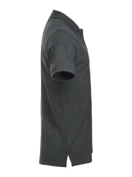 Clique Polo Manhattan w kolorze anthracite melange z paskami jaquard szara