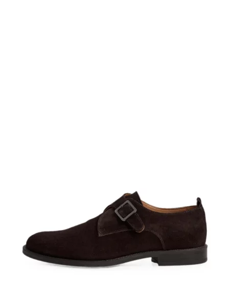 Pantofi monk Hackett London cu cataramă cu bretele maro