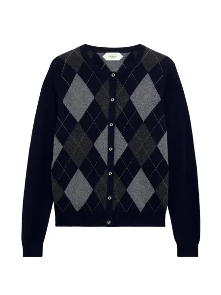 Cardigan Pringle Of Scotland cu model argyle albastru