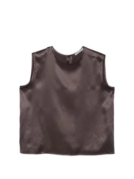 Top Dusan din satin maro