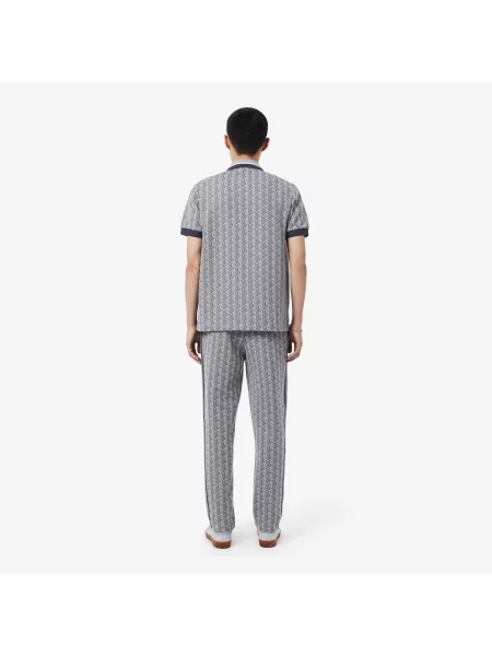 Lacoste Spodnie Dresowe Z Monogramem Paris Jasnoszare szary