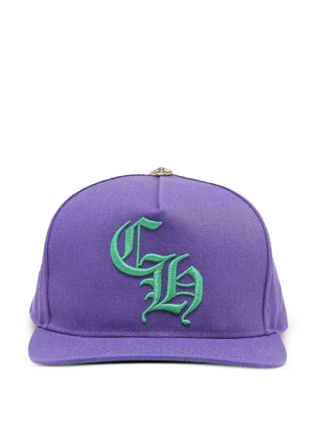 Шапка Chrome Hearts бродирана със сърца виолетово
