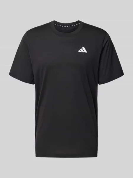 T-shirt z logo i okrągłym dekoltem Adidas Training czarna