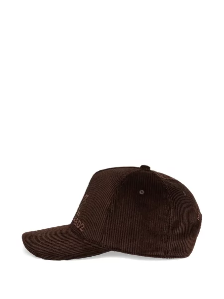 Șapcă Dsquared2 de catifea cord maro