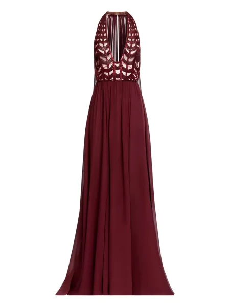 Rochie Elie Saab de costum bordo