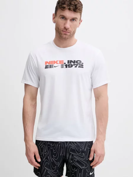 Nike t-shirt κολύμβησης ανδρικό λευκό