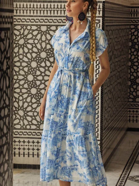 Летнее платье-рубашка