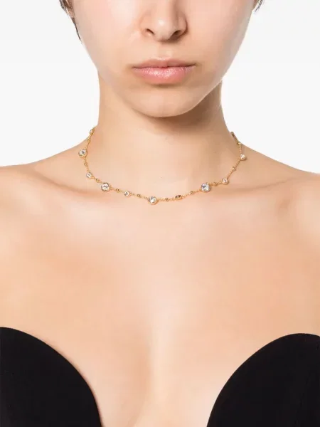 Vėrinys Swarovski su kristalais auksinė