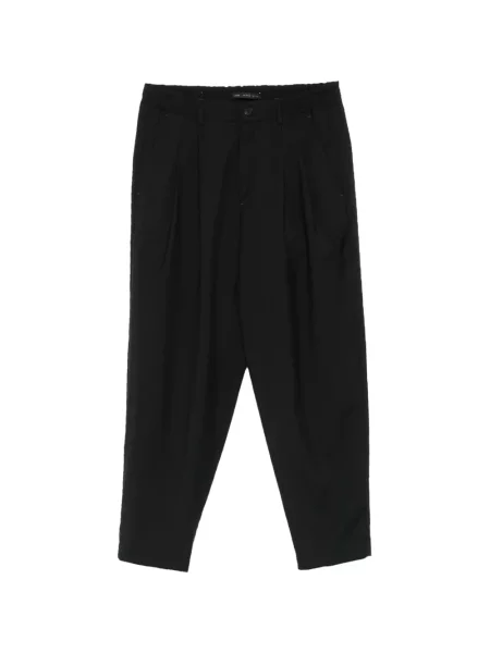 Plisované kalhoty Low Brand černé