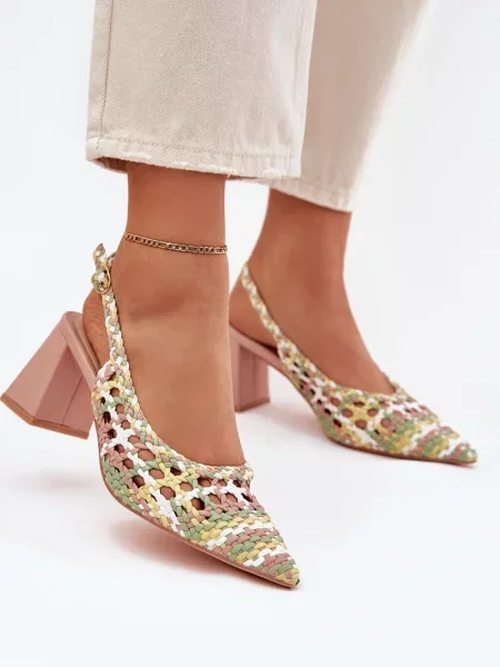 Sandali Boto blok peta roza