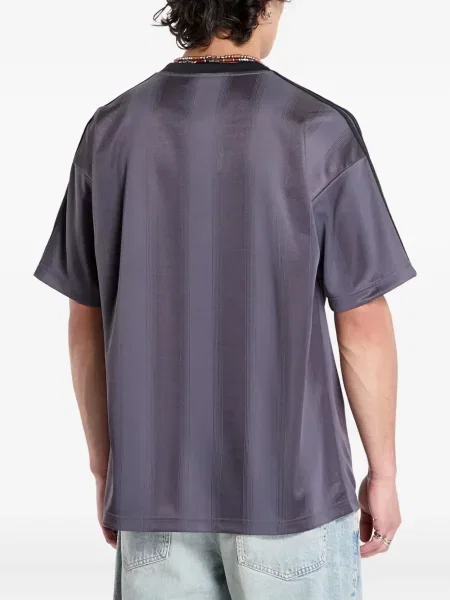 Бягане тениска Adidas с леопардов принт от джърси черно