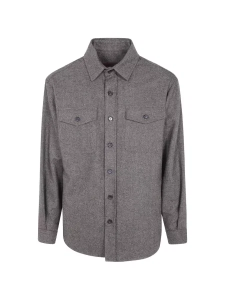 Cămașă Cruna cu model herringbone gri