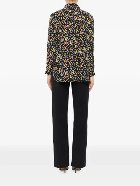 Lung cămașă Givenchy cu model floral cu imagine negru