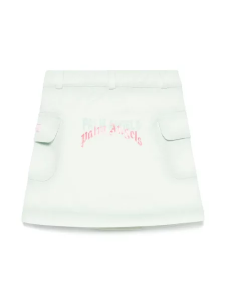 Spódnica jeansowa dziecięca Palm Angels zielona