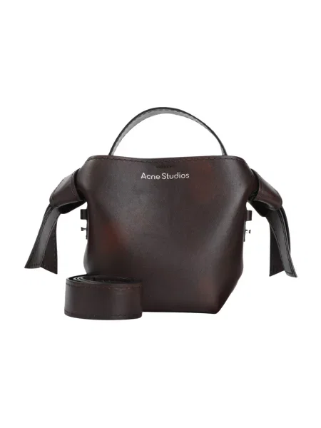 Mała torebka Acne Studios skórzana mini brązowa